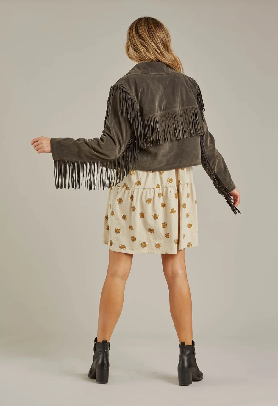 Rylee + Cru Fringe Jacket - Size XL