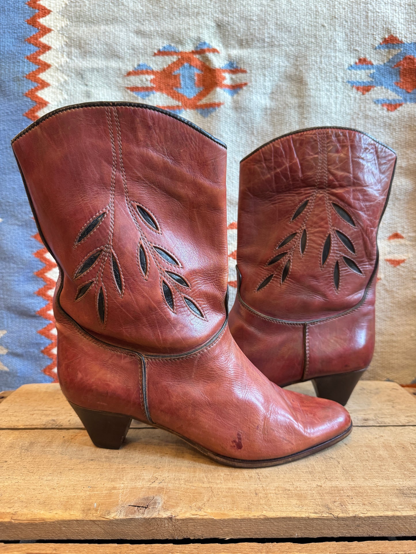 Levire Red Leather Boots