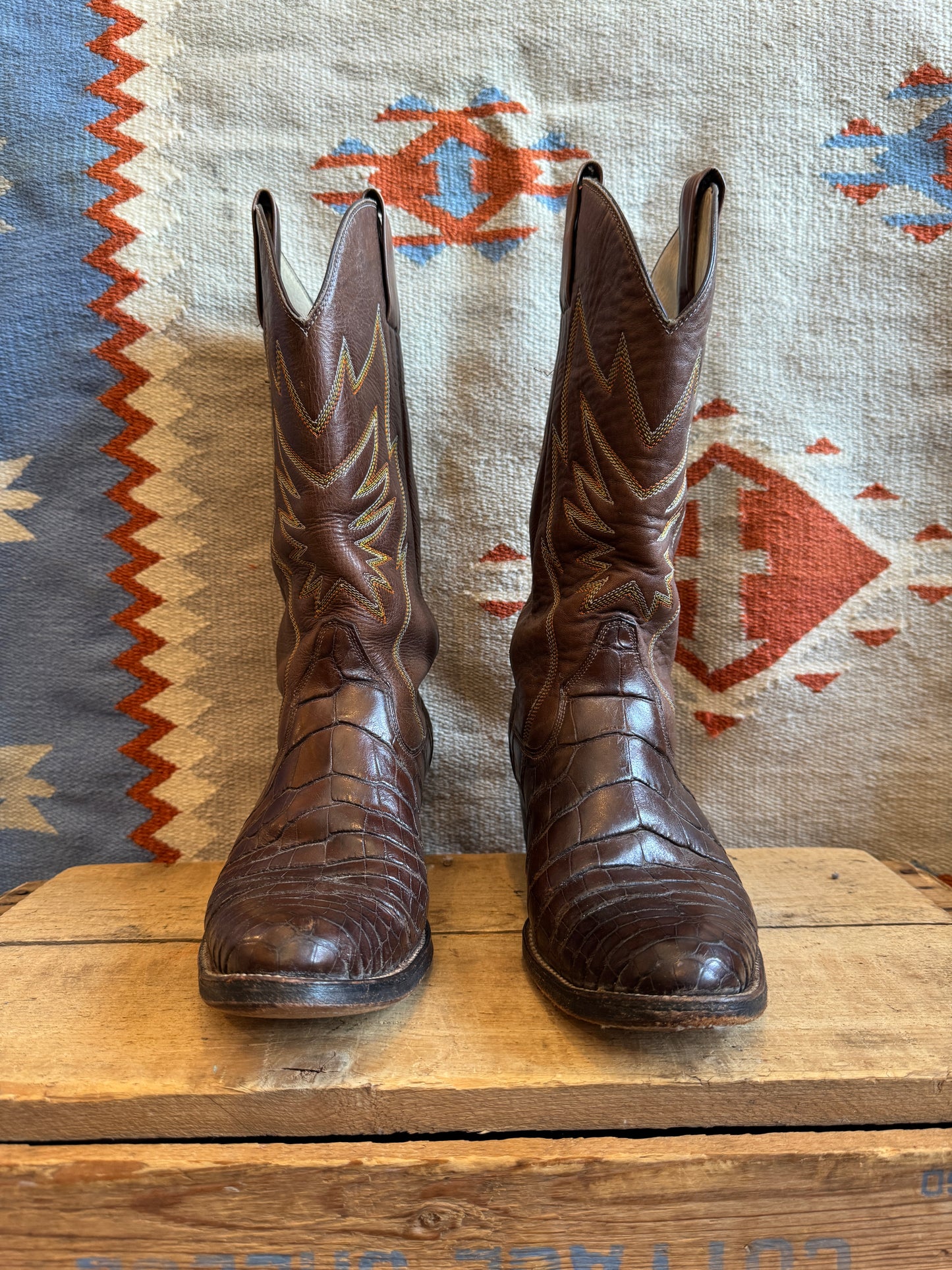 Exotic Caiman Leather Boots