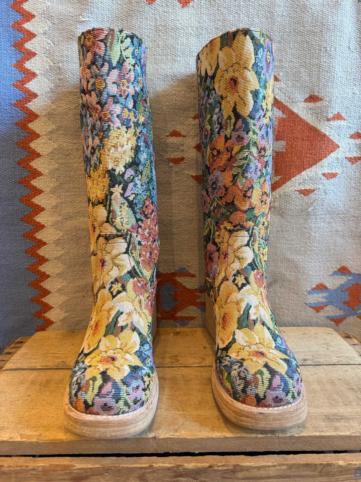 Jeffrey Campbell Pull On Tapestry Boot