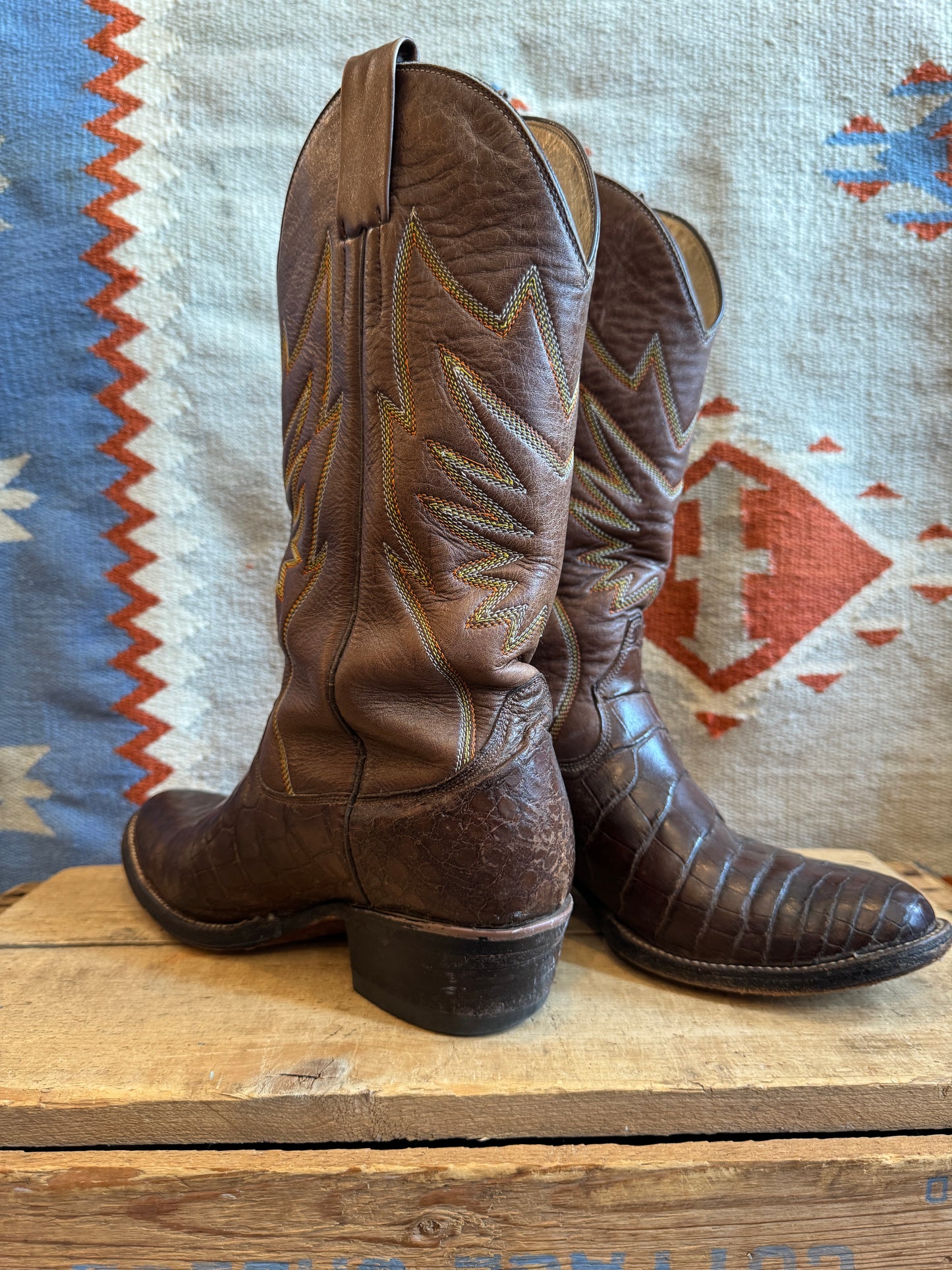 Exotic Caiman Leather Boots