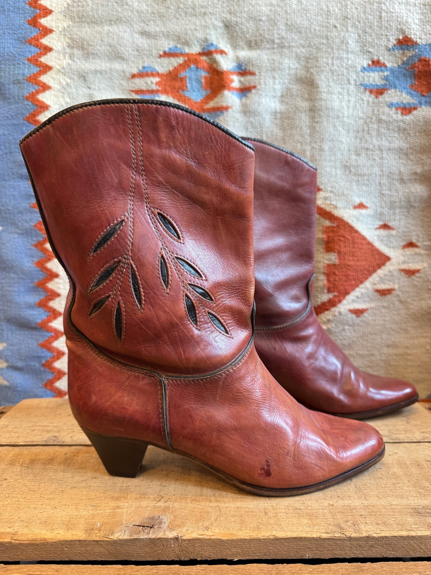 Levire Red Leather Boots