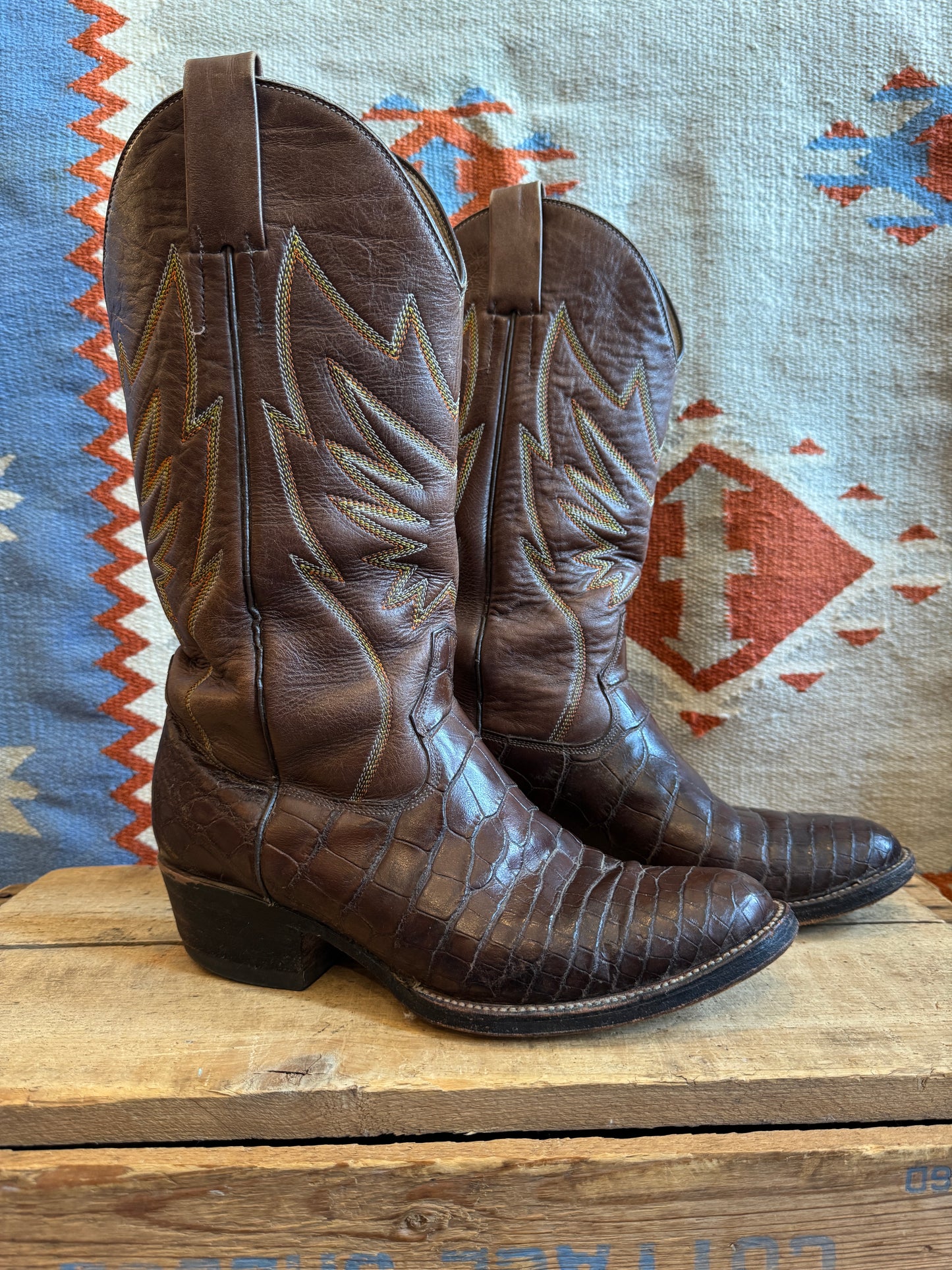 Exotic Caiman Leather Boots
