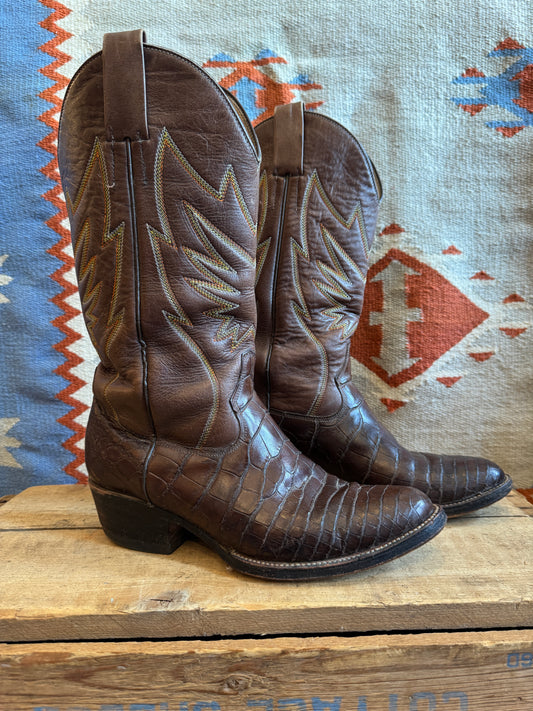 Exotic Caiman Leather Boots