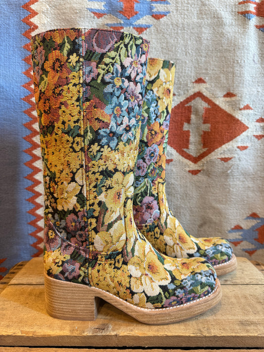 Jeffrey Campbell Pull On Tapestry Boot