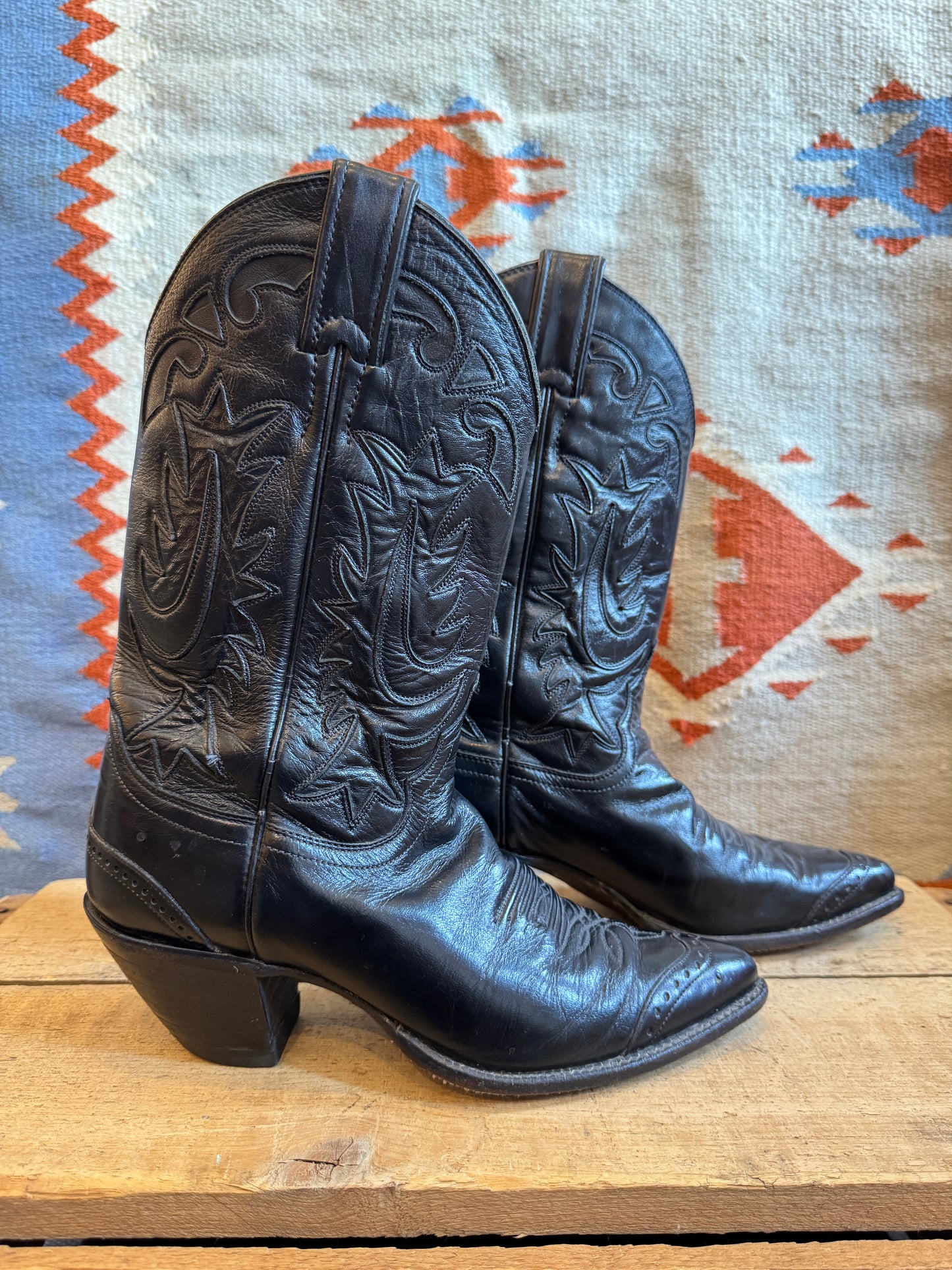 Justin Black Cowboy Boots