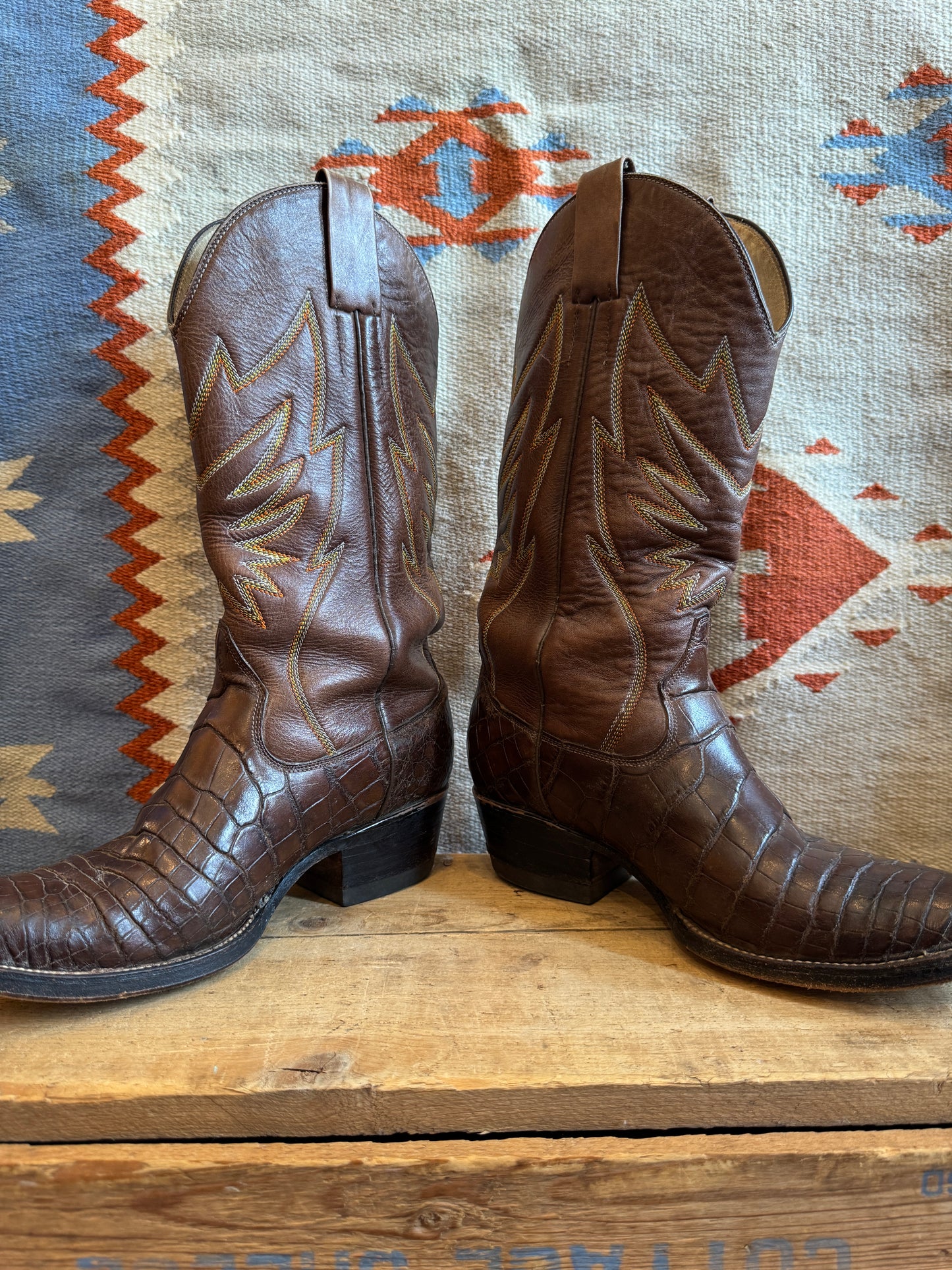 Exotic Caiman Leather Boots