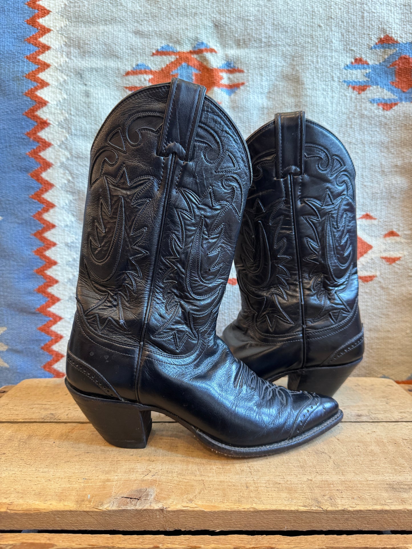 Justin Black Cowboy Boots