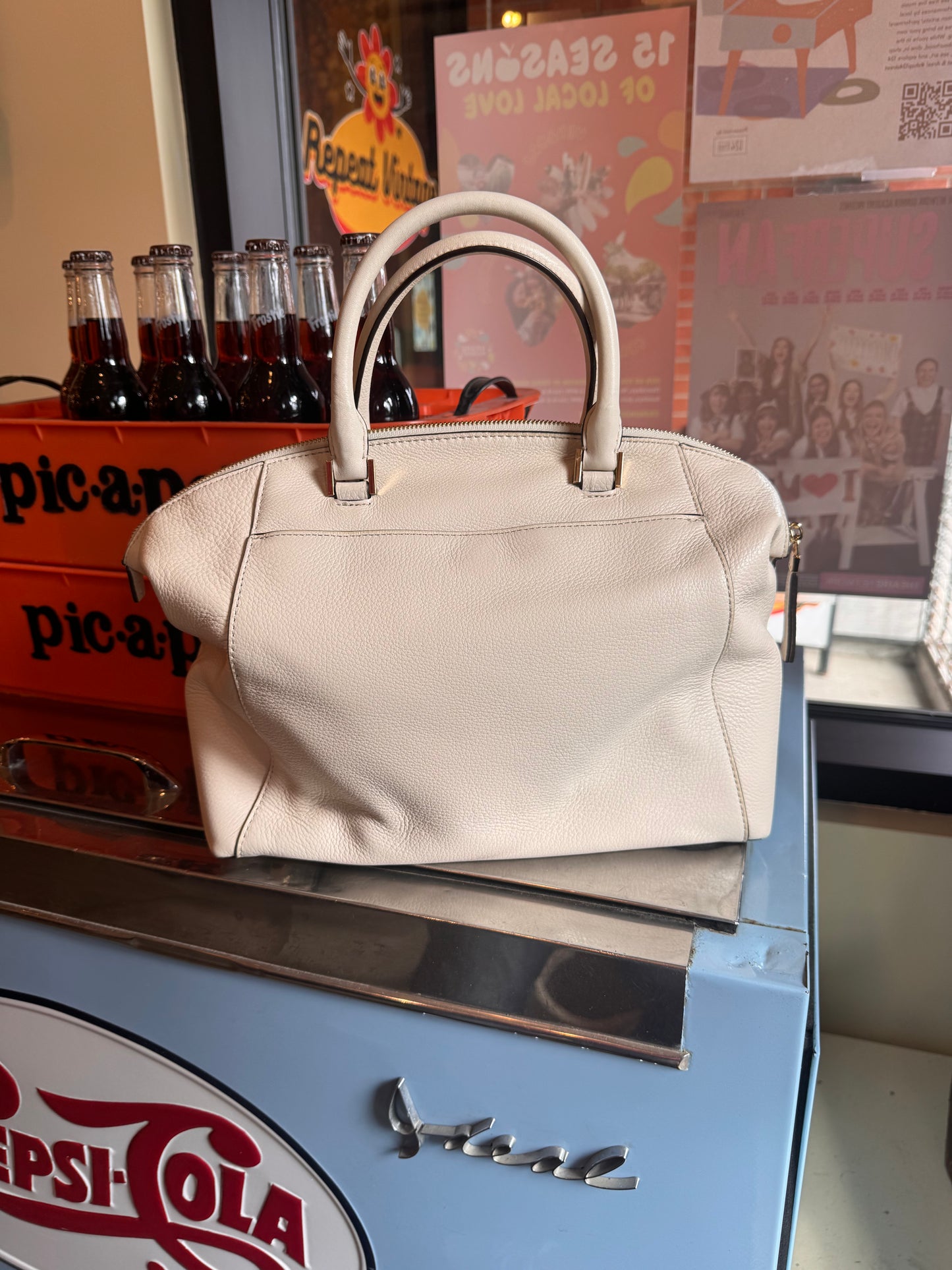 Michael Kors Pebbled Riley Satchel Bag