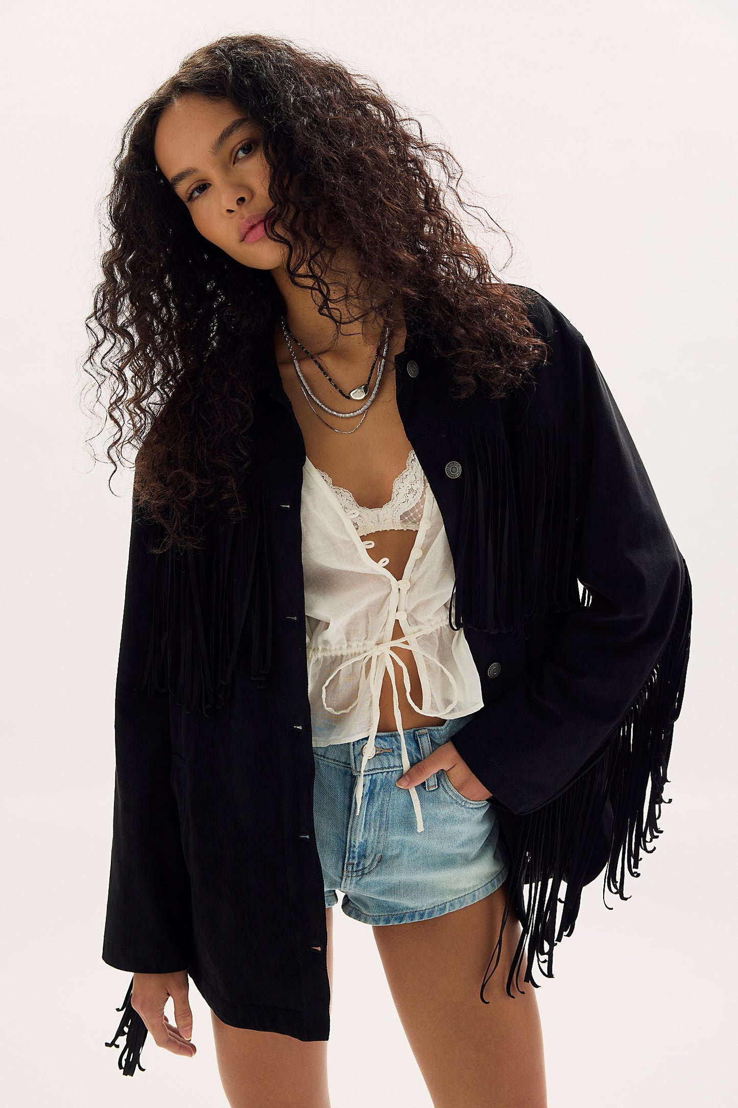 We The Free Fringe Black Jacket