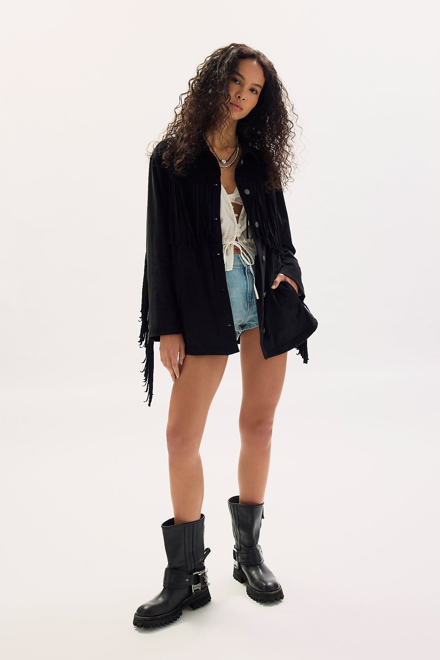 We The Free Fringe Black Jacket
