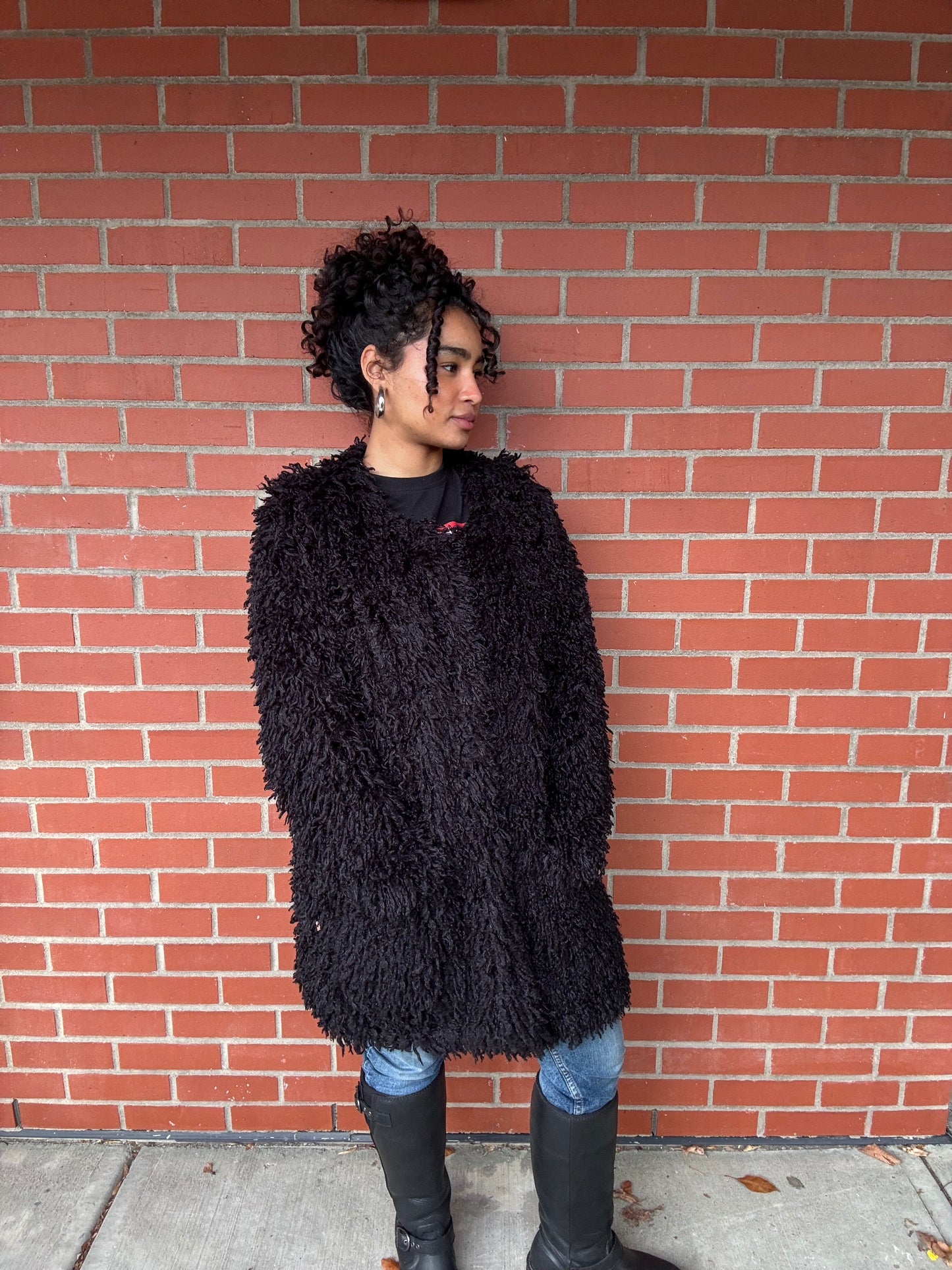 Smythe Faux Shag Coat - Size L