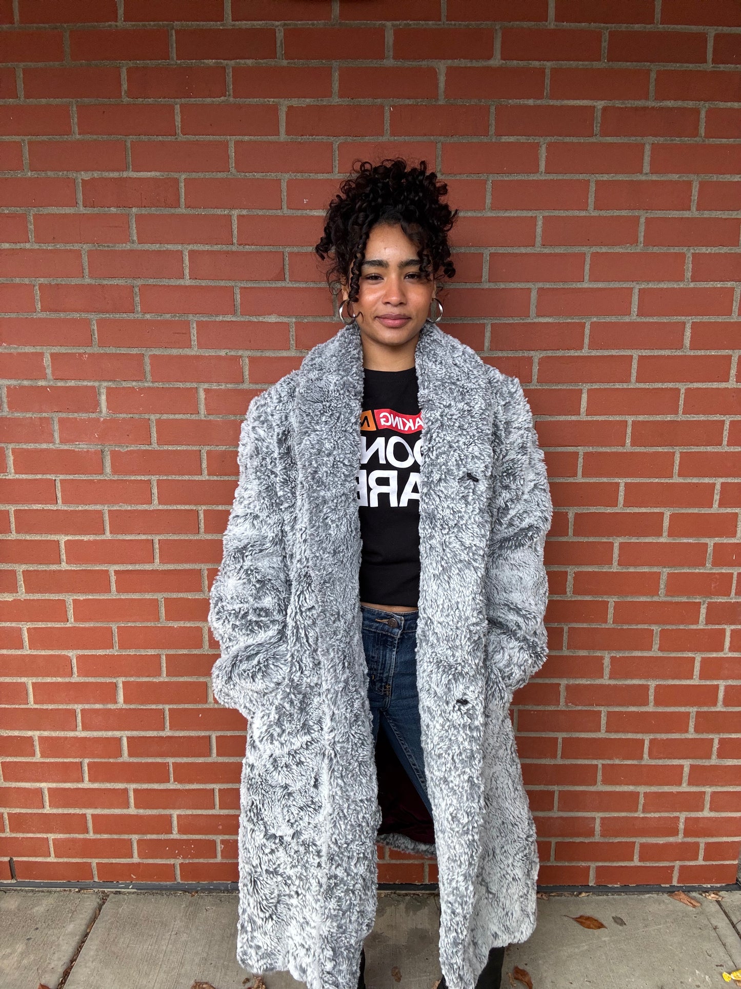 InWear Faux Fur Coat - Size XL