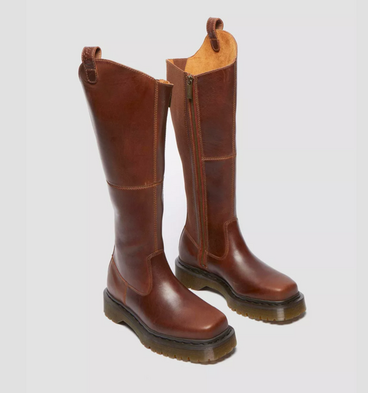 Doc Martens Amaayah Knee High Leather Boots - Size 41