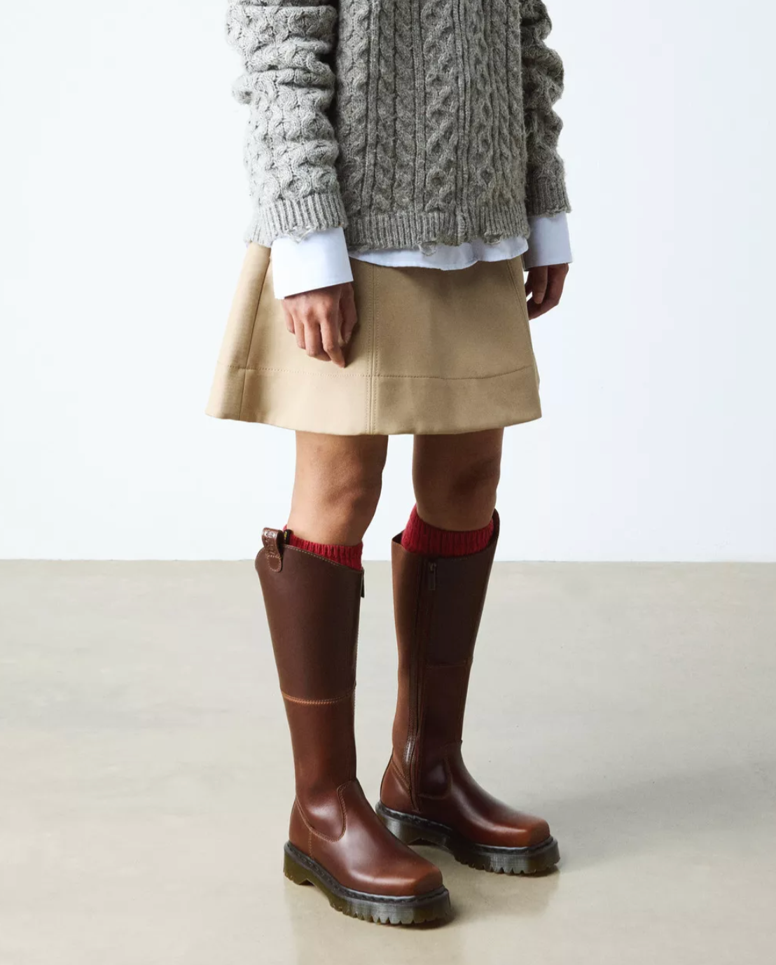 Doc Martens Amaayah Knee High Leather Boots - Size 41