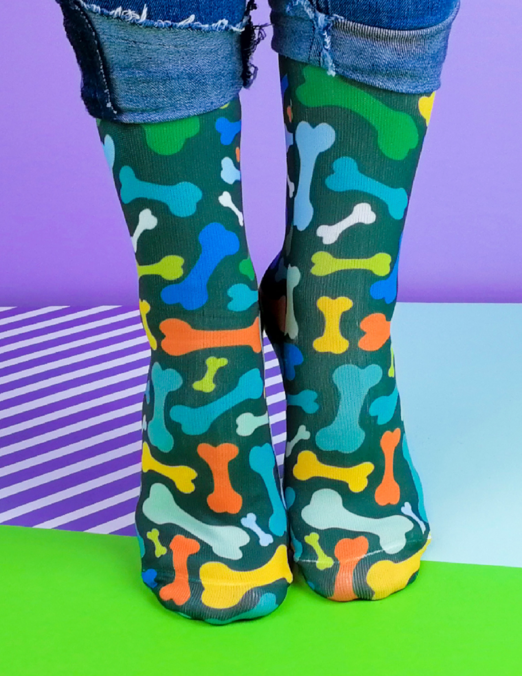 Sweet Paripe Socks - Dog Bones