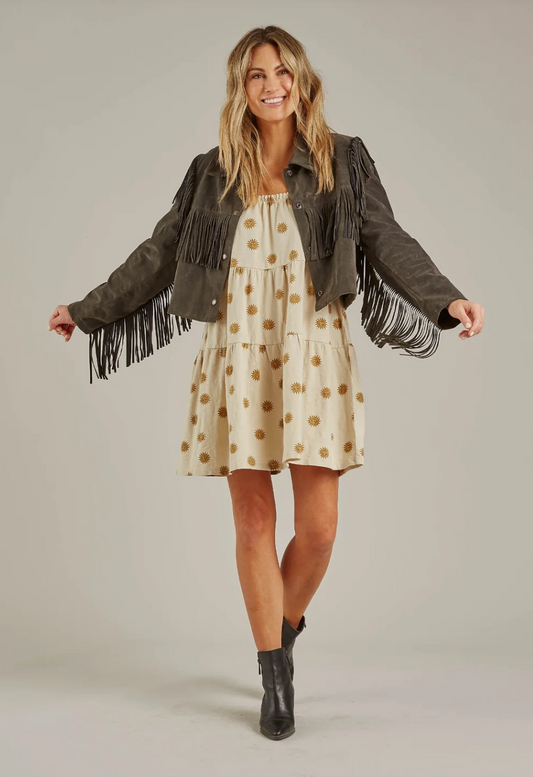 Rylee + Cru Fringe Jacket - Size XL