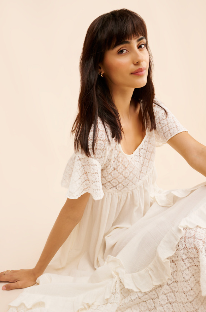 Free People Bring the Romance Midi Dress - Size Medium