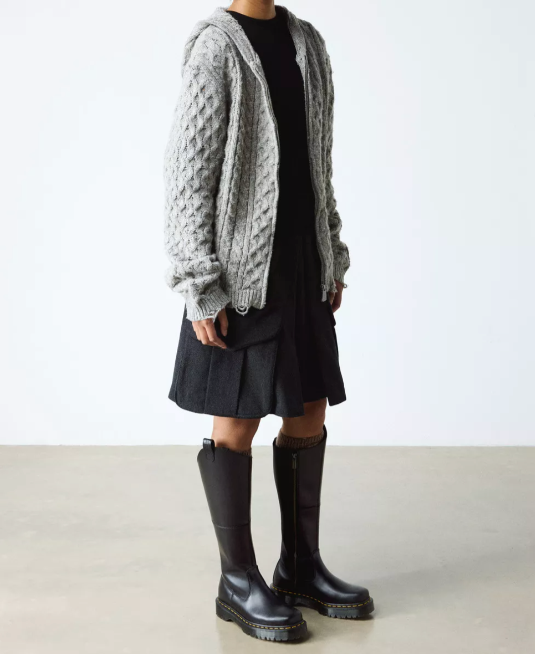 Doc Martens Amaayah Knee High Leather Boots - Size 39