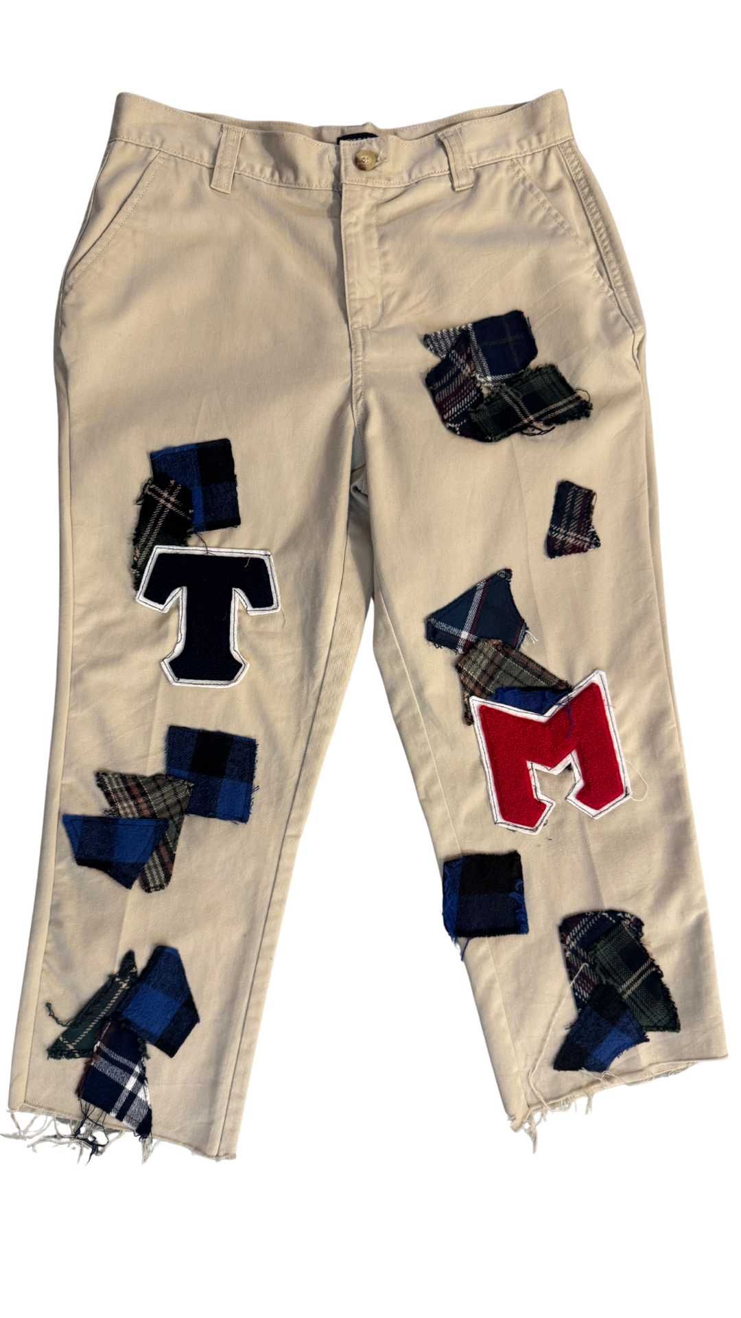 Chaps Khaki Patchwork Pant - Size 8