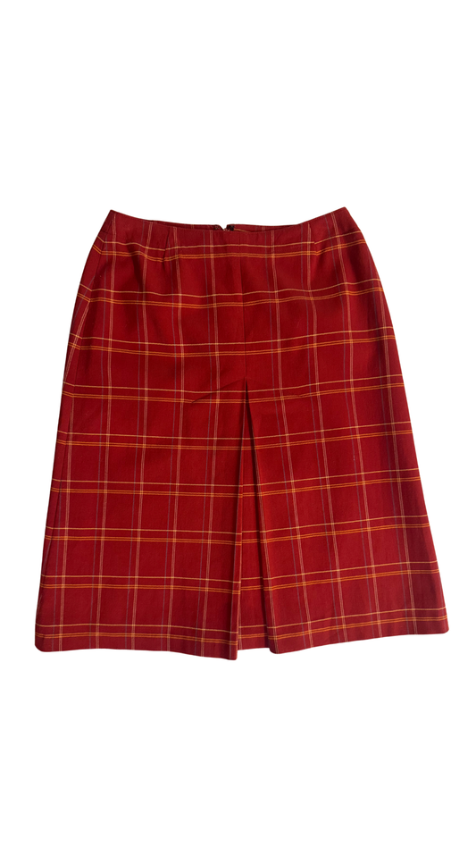 InWear Red Plaid Skirt - Size 2