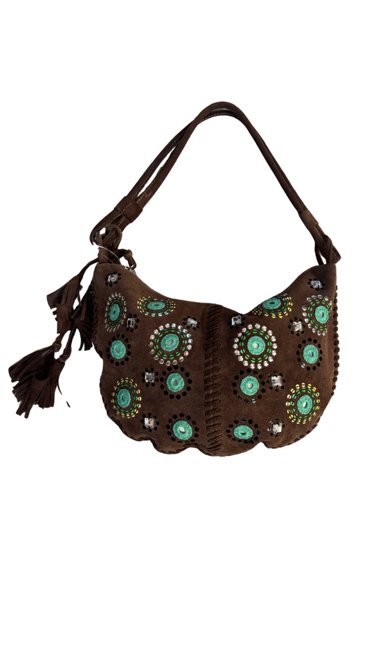 Gap Beaded Suede Purse