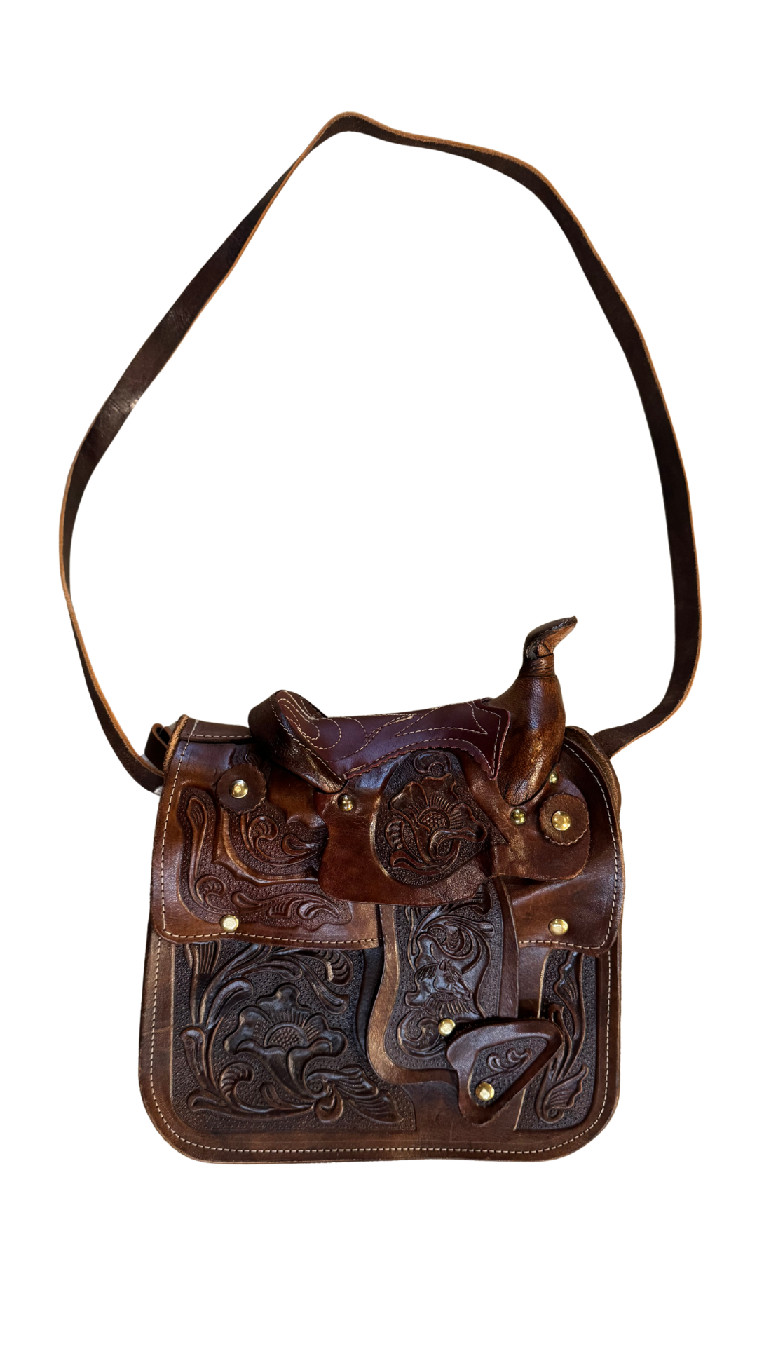 Leather Saddle Purse