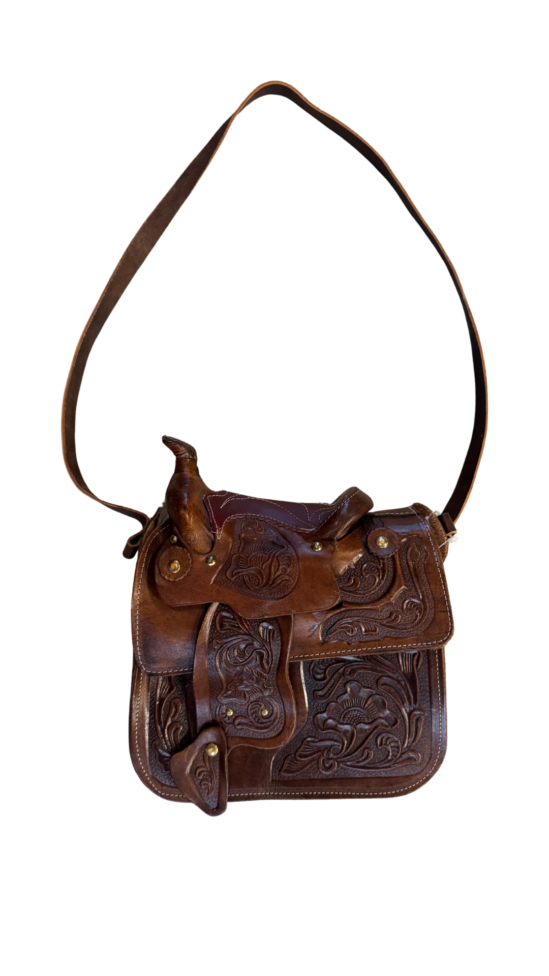 Leather Saddle Purse